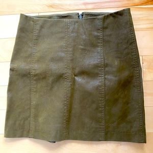 Free people mini leather skirt